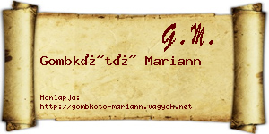 Gombkötő Mariann névjegykártya